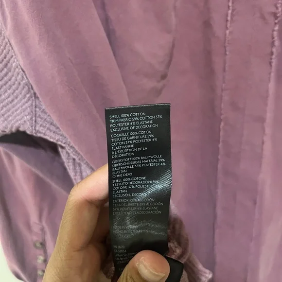 We The Free Free People Purple Button Down Shirt Size XL - Picture 6 of 6